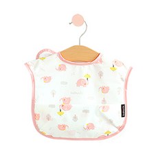 babyclo 嬰兒印花防水圍兜, 大象款 粉色, 1入