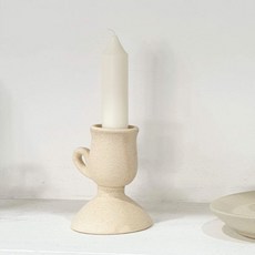 pepe mood 蠟燭燭台 燭台座 陶瓷杯燭台, 米色