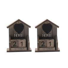 木屋日曆, 棕色的, 2個