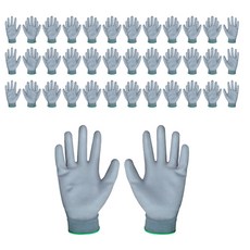 PU Pampid 棕櫚塗層手套 S, 灰色的, 50個