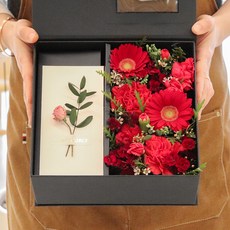 블뤼엔 생화 용돈플라워박스, 레드
