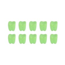 Genesa 牙齒造型乳牙保存盒, 綠色, 10個