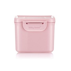 Milky Bottle 攜帶式奶粉收納盒 600ml+湯匙組, Cherry Pink, 1組