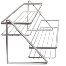 HAKOYA 廚房雙層調味料架 YS-20552P, 白色, 1個