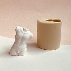 ANGLE THING 迷你男神半身石膏像矽膠模具, 單一顏色