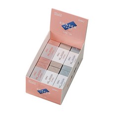 deLi 柔軟橡皮擦組 NS151 3款, 粉色、藍色、棕色, 8套