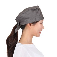 蝴蝶結廚房貝雷帽 CA70, 灰色, 1個