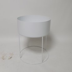 圓形方形鐵製前箱花盆底座展示架收納架圓形植物箱, 單一顏色