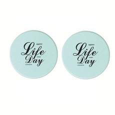 Vinterior 薄荷綠浴室珪藻土托盤杯墊 TYPE 12 B, 2個