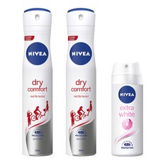 니베아 데오드란트 스프레이 드라이콤포트 200ml x 2p + 데오드란트 스프레이 화이트 35ml, 1개