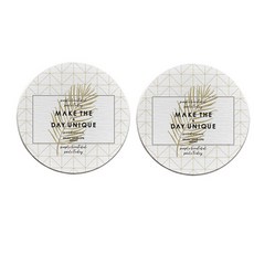 Vinterior 金色亮點浴室矽藻土托盤杯墊 TYPE 21 C, 2個, 金色