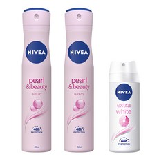 니베아 데오드란트 스프레이 펄앤 뷰티 200ml x 2p + 데오드란트 스프레이 화이트 35ml, 1개