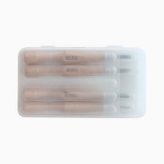 橡皮擦印章 橡膠版畫 原木雕刻刀 4件組, 4入