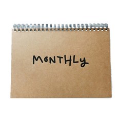 만몽샵 A5 스프링 제본 베이직 먼슬리 플래너, 1개
