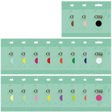 토단교재 전문가용 클레이 20개입 x 30p, 형광연두, 10g