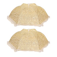 北歐風折疊式食物罩 2入, 淺褐色的