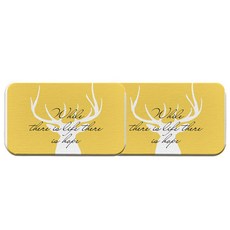 Vinterior 黃色浴室珪藻土盤杯墊 01 A, 2個, 黃色