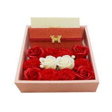 永恆肥皂花康乃馨零用錢盒+零用錢信封 2種組, Z160-6