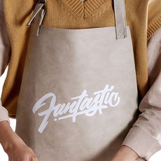 푸코 Fantastic 가죽 앞치마, 베이지, 1개