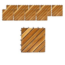 EEEKHOME 木樹裝配裝飾瓷磚, 10個, 斜線 (HO-DC004)