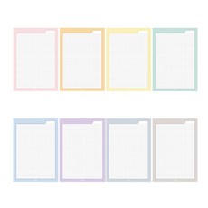 TOCTOC 花式彩虹色網格記事本 8 款套組 B5, 8種, 1套