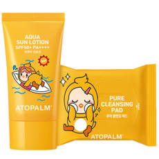 아토팜 아쿠아 선로션 SPF50+ PA++++ 60ml + 퓨어 클렌징 패드 30매 기획세트, 1세트