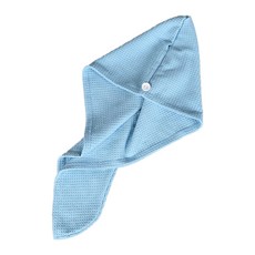 TCR華夫格乾髮毛巾, 藍色, 1個