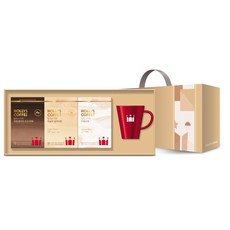 HOLLYS 拿鐵版咖啡套組, 1套, Vanilla Delight 10T + Real Belgian Chocolate Latte 10T + Cafe Latte 10T + Sten Mug