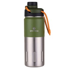 SANTECO 掛繩保溫瓶 U493, Moss Green, 500ml