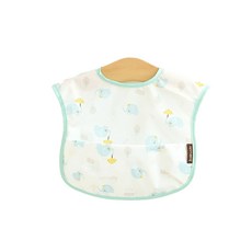 babyclo 嬰兒印花防水圍兜, 大象款 藍色, 1入