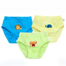 soleil 男童款圓圓動物三角內褲 3件組