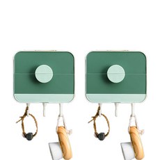 더블 레이어 수납함 L, 그린, 2개