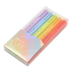 Kaco Pure Macaron Highlighter 螢光筆 Ver 2 5 件套, 混色, 1套