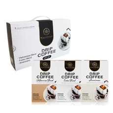 TRUNG NGUYEN Legend 綜合風味濾掛式咖啡禮盒組, 1套, 越南混合 10g x 10p + Fusion Blend 10g x 10p + Americano 10g x 10p