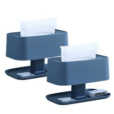 五體舒適層架型衛生紙盒, 海軍, 2個