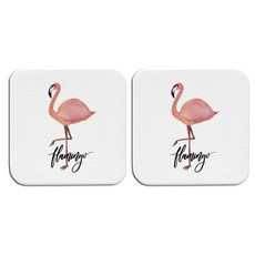 빈테리어 홍학 욕실 규조토 플레이트 코스터 06 B, 2개