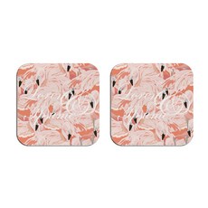 復古居家 紅鶴浴室矽藻土盤 杯墊 10 B, 2個, 橘色