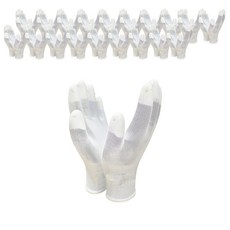 장갑이네 수입 PU 손끝 코팅 장갑 M, 백색, 20세트