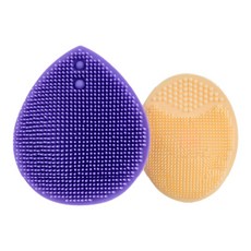 SUELO 水滴面部矽膠刷 2 件套, 看，淡黃色, 1套