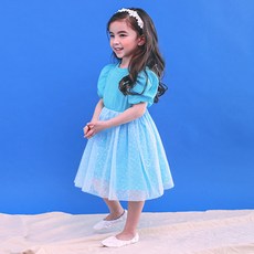 GOING KIDS 女童款蓬蓬短袖紗裙洋裝