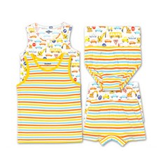 doridori 男孩印花無袖背心+條紋無袖背心+3角短褲+3角內褲+4角內褲+4角短褲