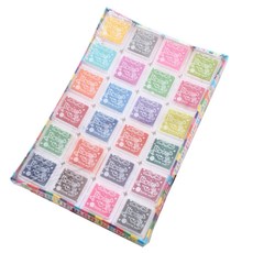 迷你彩色印章印台 K07-02, 24種, 1套