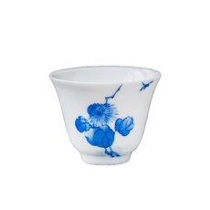 青花Seohan Samu茶杯 韓國, 藍色 + 白色, 1個