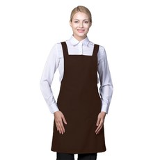 민자 폴리 앞치마 AB1082, 갈색, 1개