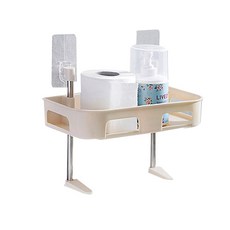 공간활용 흡착식 벽 선반 1층, 화이트, 1개