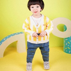 mollimelli 兒童Flex刺繡針織開襟衫