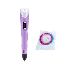 3D列印筆 紫色+線材 隨機出貨 3入, 單品