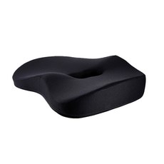 4D簡約風記憶海綿坐墊, 黑色的