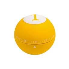 撞球造型烹飪計時器, 黃色的, 1個