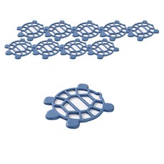 북유럽 데코 터틀 코스터 10p, 블루